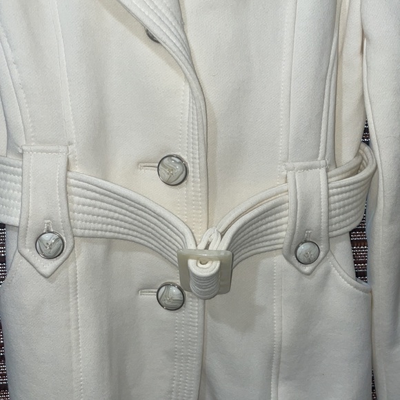 Kenneth Cole Reaction Womens Cream Pea Coat Size Small NWT - Picture 5 of 10